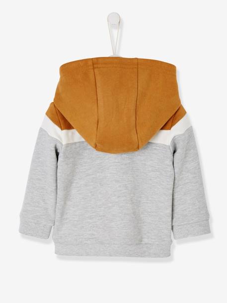 Gilet zippé bébé garçon à capuche bordeaux+cannelle+vert d'eau 6 - vertbaudet enfant 