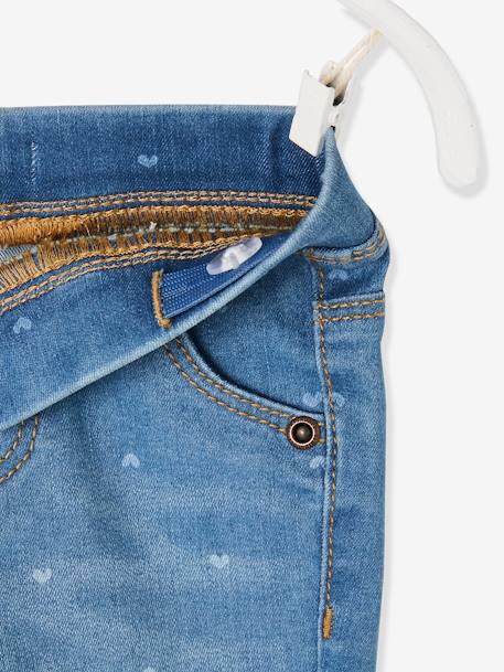 Tregging bébé fille en denim imprimé BASICS stone 4 - vertbaudet enfant 