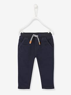 Pantalon en sergé doublé bébé garçon  - vertbaudet enfant