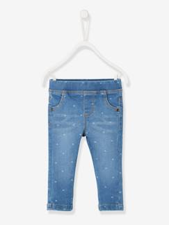 Tregging bébé fille en denim imprimé BASICS  - vertbaudet enfant