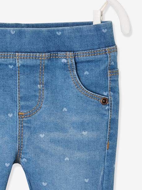 Tregging bébé fille en denim imprimé BASICS stone 3 - vertbaudet enfant 