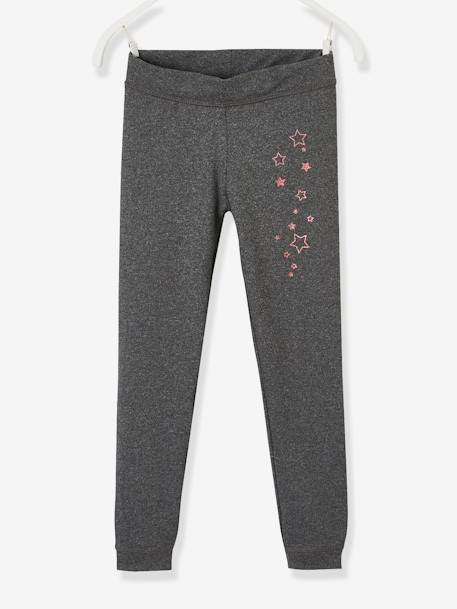 Fille-Vêtements de sport-Legging sport fille uni ou imprimé