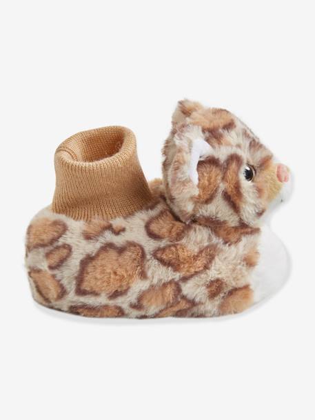 Chaussons bébé garçon esprit peluche Beige imprimé léopard 6 - vertbaudet enfant 