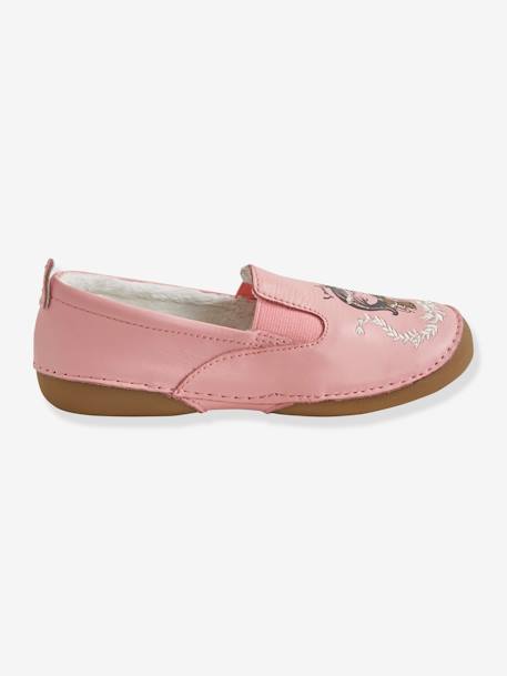 Chaussons fourrés fille en cuir Rose 5 - vertbaudet enfant 