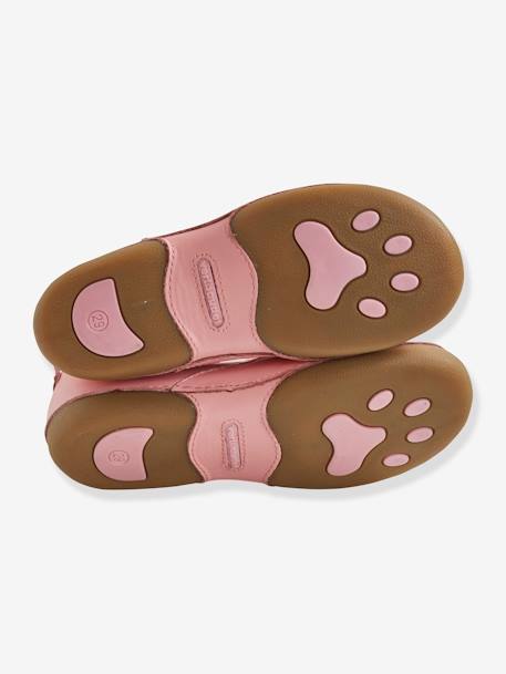 Chaussons fourrés fille en cuir Rose 3 - vertbaudet enfant 