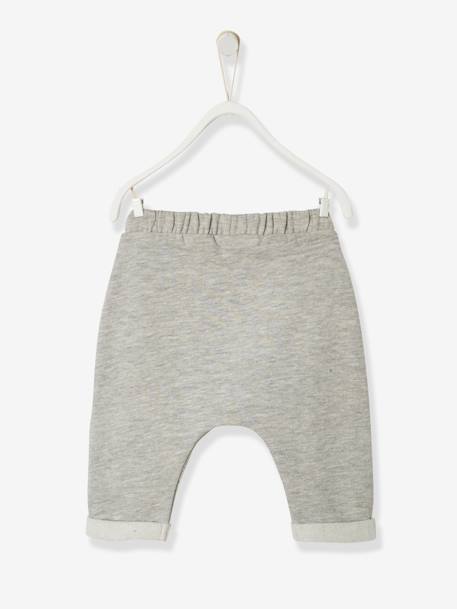 Pantalon naissance en molleton Beige chiné AOP baleine+encre+gris chiné 9 - vertbaudet enfant 