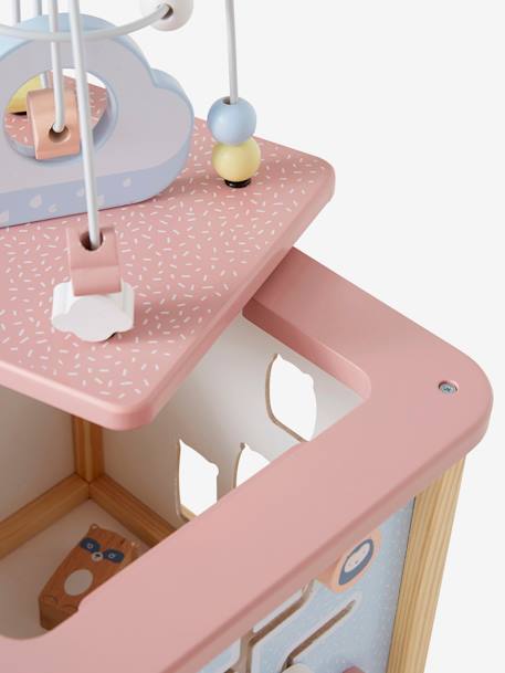 Grand cube d'activités en bois FSC® Beige LOVELY FARM+Les amis de la forêt+rose+Tanzanie 28 - vertbaudet enfant 