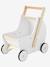 Landau de marche 2 en 1 en bois FSC® blanc+rose 1 - vertbaudet enfant 