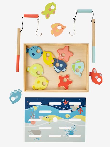 Jeu de pêche 3D en bois FSC® multicolore 5 - vertbaudet enfant 