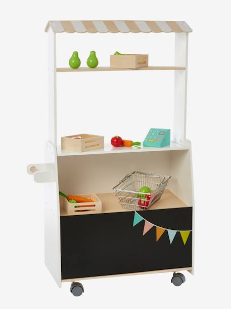 Marchande + fruits et légumes en bois FSC® BEIGE/BLANC 11 - vertbaudet enfant 