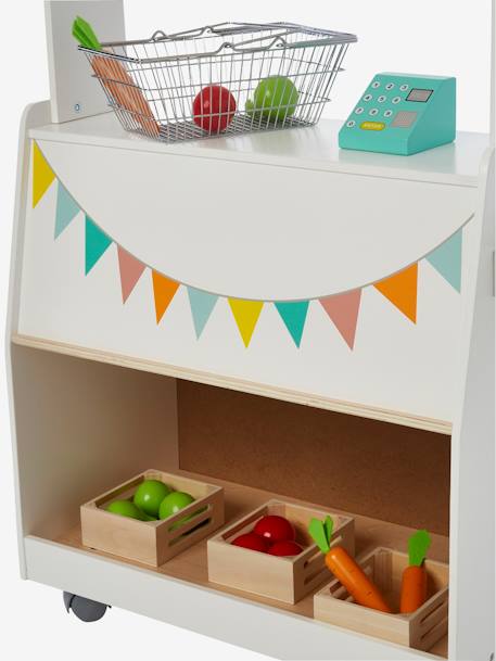 Marchande + fruits et légumes en bois FSC® BEIGE/BLANC 8 - vertbaudet enfant 