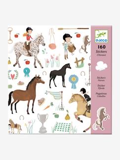 Jouet-Activités artistiques et musicales-160 stickers Chevaux DJECO