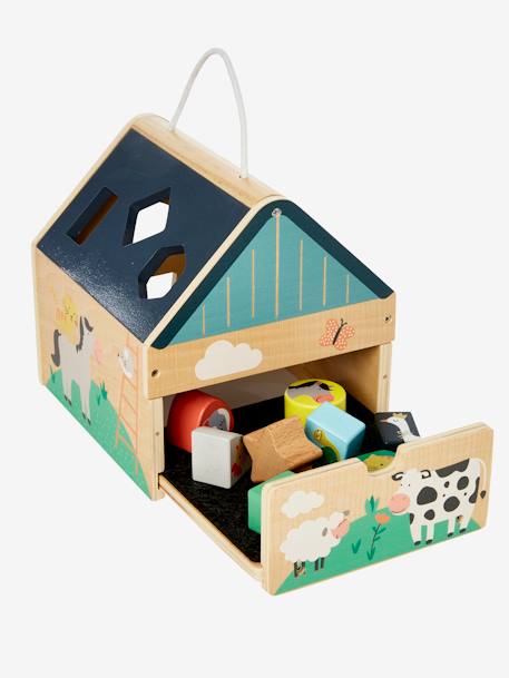 Maison des formes en bois FSC® multicolore+Tanzanie 5 - vertbaudet enfant 