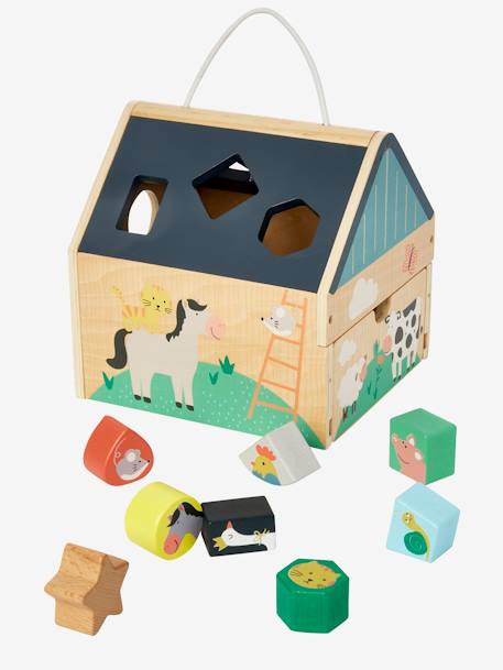 Maison des formes en bois FSC® multicolore+Tanzanie 1 - vertbaudet enfant 