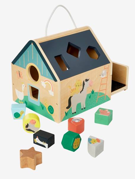 Maison des formes en bois FSC® multicolore+Tanzanie 4 - vertbaudet enfant 