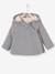 Manteau à capuche bébé fille lainage doublé et ouatiné Gris clair chiné+vieux rose 1 - vertbaudet enfant 