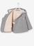 Manteau à capuche bébé fille lainage doublé et ouatiné Gris clair chiné+vieux rose 2 - vertbaudet enfant 