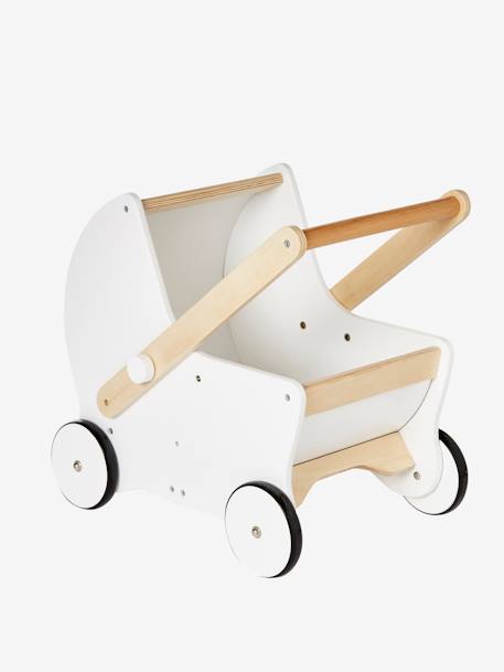 Landau de marche 2 en 1 en bois FSC® blanc - Vertbaudet