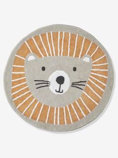 Linge de maison et décoration-Décoration-Tapis rond lavable Lion