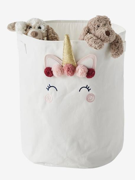 Panier de rangement XL Licorne ivoire 1 - vertbaudet enfant 