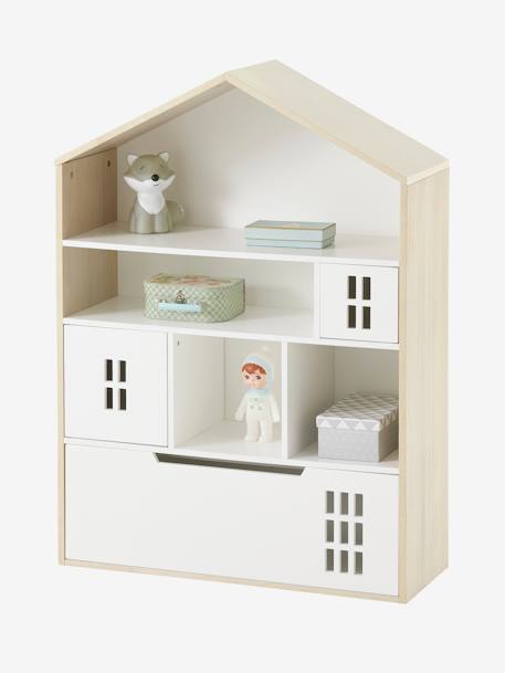 Meuble de rangement Casas Blanc/bois 1 - vertbaudet enfant 