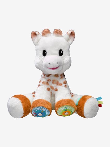 Peluche Sophie la girafe touch and music VULLI blanc 1 - vertbaudet enfant 