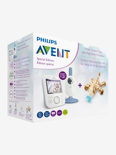 Kit Ecoute Bebe Video Fhss Scd845 Peluche Sucette Ultra Douce Girafe Philips Avent Bleu Philips Avent