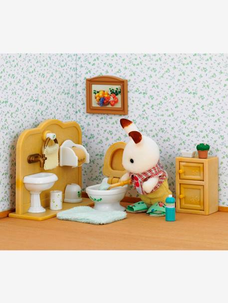 5015 - Frère Lapin chocolat et toilettes SYLVANIAN FAMILIES BEIGE 4 - vertbaudet enfant 