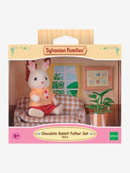 5013 - Papa Lapin Chocolat avec salon SYLVANIAN FAMILIES BEIGE 2 - vertbaudet enfant 