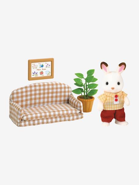 5013 - Papa Lapin Chocolat avec salon SYLVANIAN FAMILIES BEIGE 3 - vertbaudet enfant 