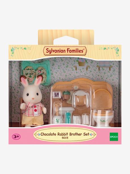 5015 - Frère Lapin chocolat et toilettes SYLVANIAN FAMILIES BEIGE 2 - vertbaudet enfant 