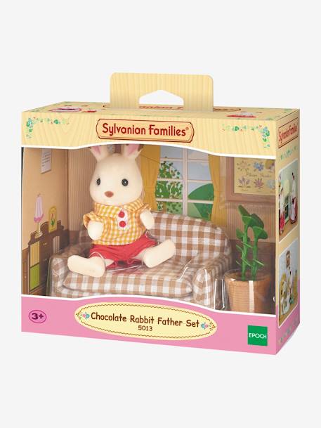 5013 - Papa Lapin Chocolat avec salon SYLVANIAN FAMILIES BEIGE 1 - vertbaudet enfant 