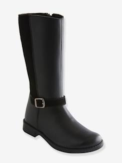 -Bottes cavalières fille en cuir