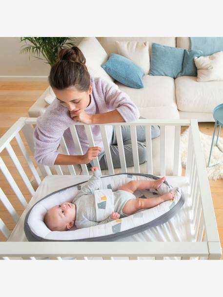 Réducteur de lit évolutif BABYMOOV Doomoo Cocoon bear grey+gris 1 - vertbaudet enfant 