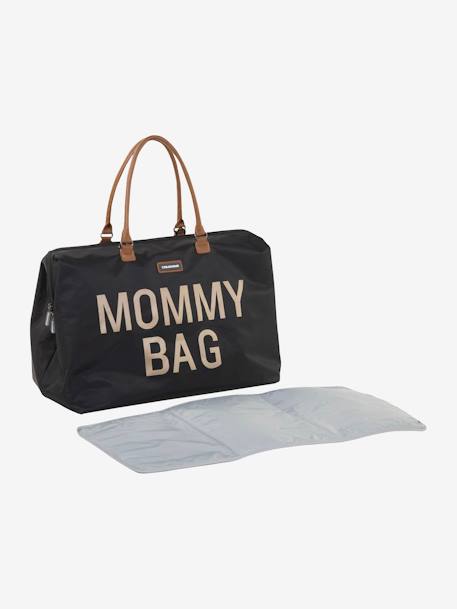 Sac à langer Mommy Bag large CHILDHOME blanc cassé+noir or 9 - vertbaudet enfant 