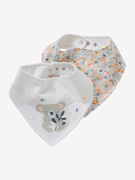 Lot de 2 bavoirs bandana imprimé koala 1 - vertbaudet enfant 