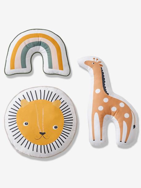 Lot de 3 coussins animaux TANZANIE miel 2 - vertbaudet enfant 