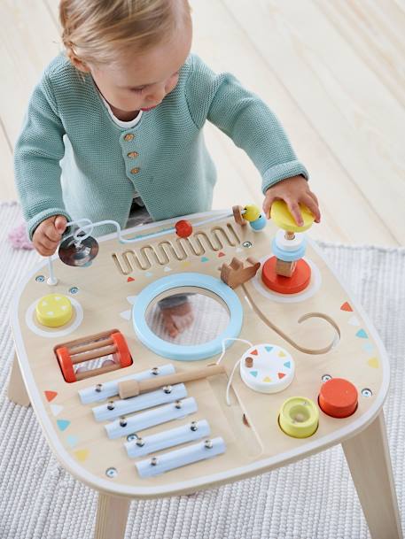 Table d'activités et d'éveil musical bois FSC® multicolore 1 - vertbaudet enfant 