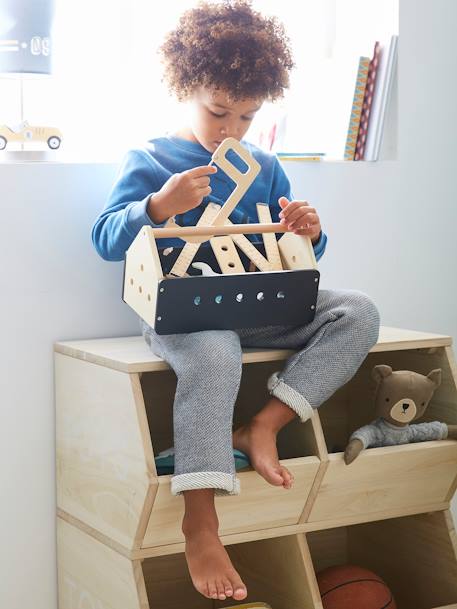 Boîte à outils du bricoleur en bois FSC® noir 6 - vertbaudet enfant 