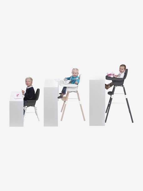 Chaise haute Evolu 2 + arceau CHILDHOME naturel blanc 2 - vertbaudet enfant 