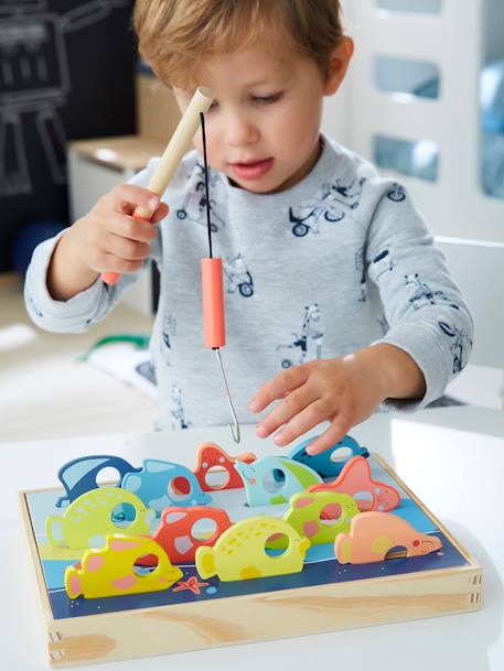 Jeu de pêche 3D en bois FSC® multicolore 3 - vertbaudet enfant 