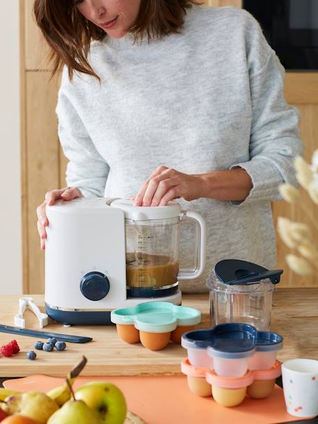 Les 2 pots de conservation en silicone vert/bleu 3 - vertbaudet enfant 