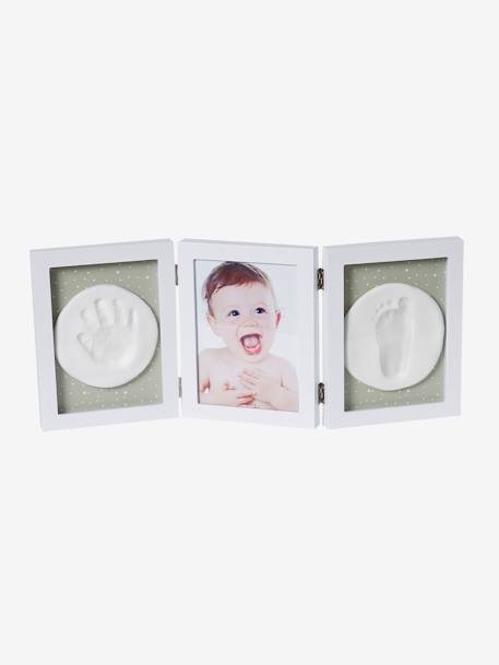 Cadre empreintes triptyque blanc 1 - vertbaudet enfant 