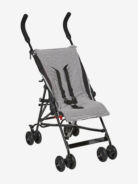 Protection réversible vertbaudet pour assise de poussette gris foncé rayé 3 - vertbaudet enfant 