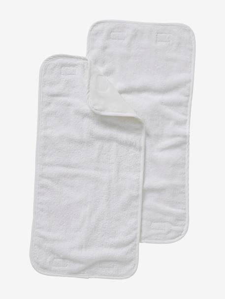 Lot de 2 serviettes de rechange pour tapis à langer nomade blanc 1 - vertbaudet enfant 