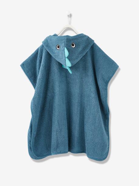 Poncho de bain enfant Dino bleu canard 2 - vertbaudet enfant 