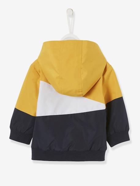 Coupe-vent à capuche tricolore bébé garçon jaune 2 - vertbaudet enfant 