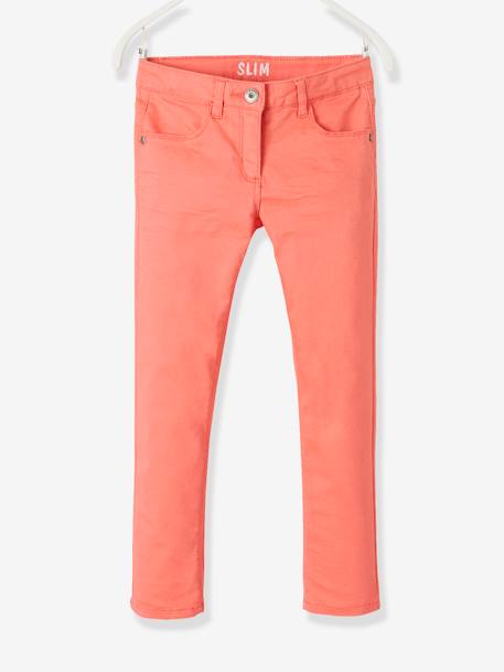 Pantalon slim fille Morphologik tour de hanches LARGE framboise+jaune+rouge clair+vert 9 - vertbaudet enfant 