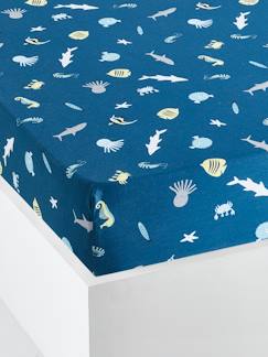 Linge de maison et décoration-Linge de lit enfant-Drap-housse enfant FONDS MARINS