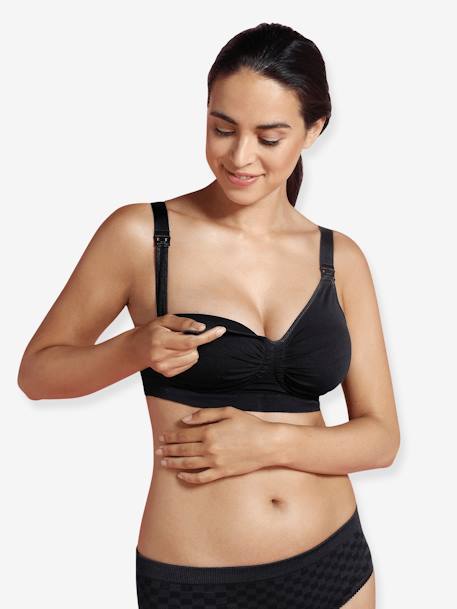 Soutien-gorge grossesse et allaitement sans coutures Carri-gel® CARRIWELL Blanc+Noir 9 - vertbaudet enfant 